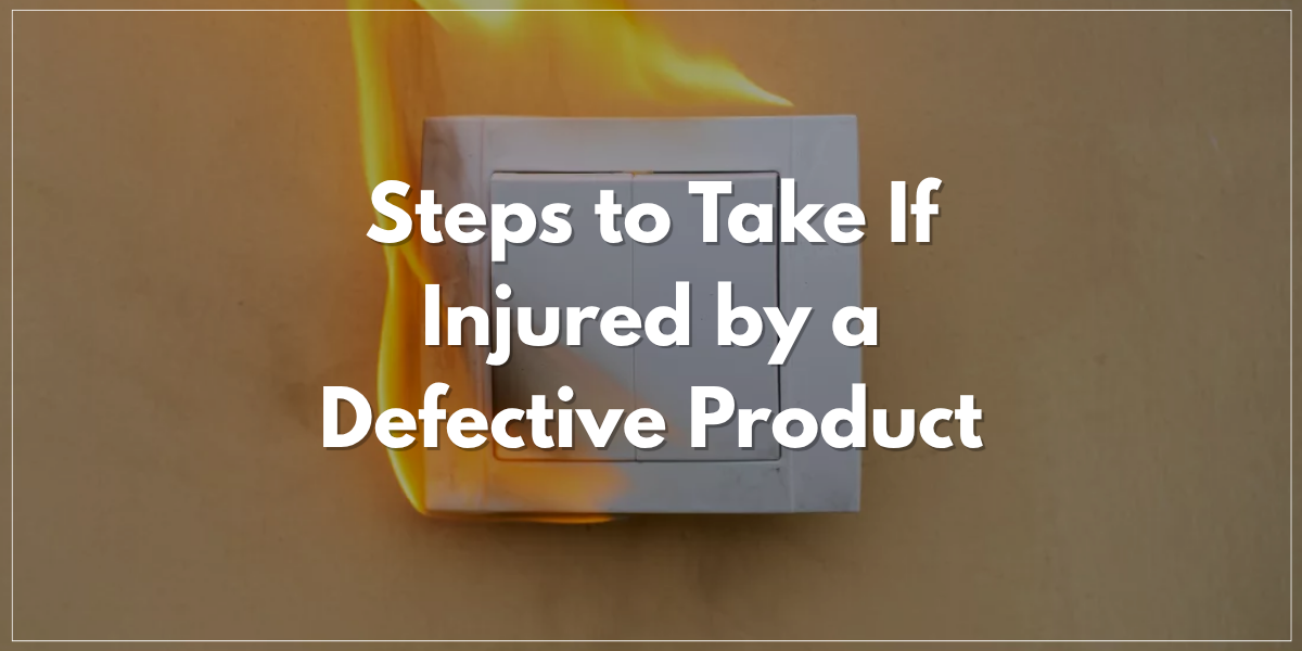 Steps to Take If Injured by a Defective Product